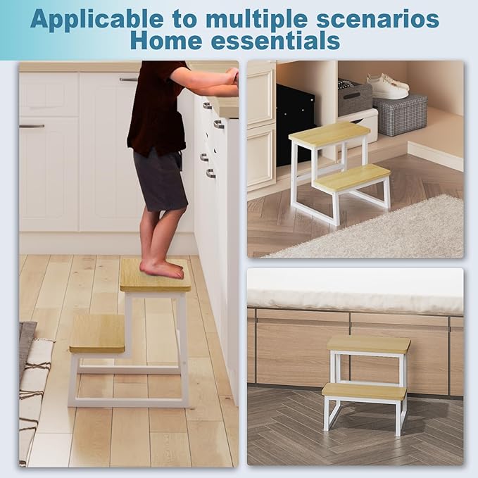 Step Stool for Adults & Kids, Holds up to 500Lbs, Heavy Duty Sturdy Steping - Image 5