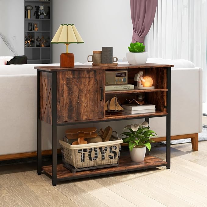 41" Console Table with Storage Shelf, Entryway Table with Storage, Behind Couch - Image 7