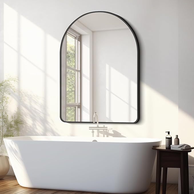 FORBATH Arched Mirror 30x40 Inch, Hanging or Leaning Against Wall - Image 7