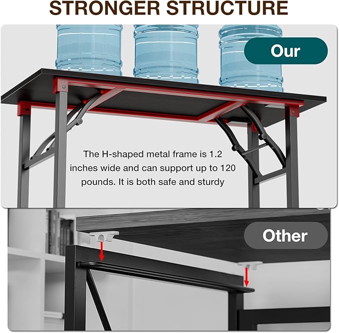 TEMI Small Computer Desk Folding Table - Image 7