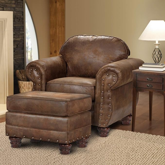 American Furniture Classics Sedona 4-Piece Microfiber Sofa Set in Brown - Image 5