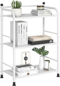 3 Tier Bathroom Storage Open Shelf Unit, Free-Standing Matte Metal Corner Rack by FKUO