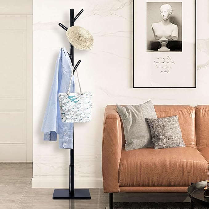 Yawinhe Coat Rack, Sturdy Woode Stand Tree - Image 2