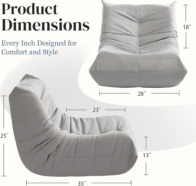 Bean Bag Chair, Fireside Chair Bean Bag Sofa - Image 2
