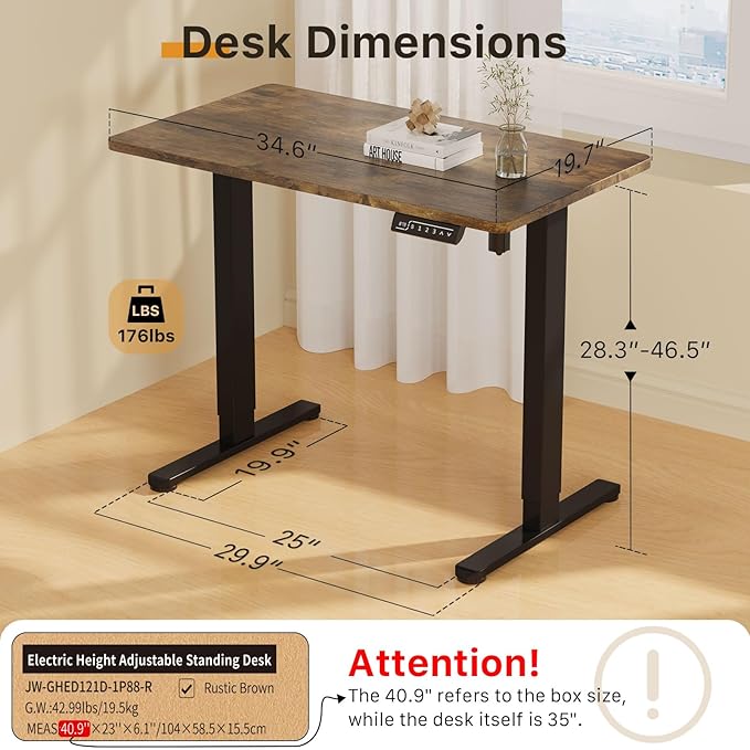 JOY worker Small Electric Standing Desk - Image 2