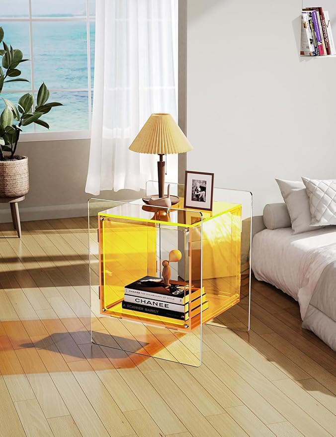 Acrylic Nightstand Colorful Bedside Table - Image 5