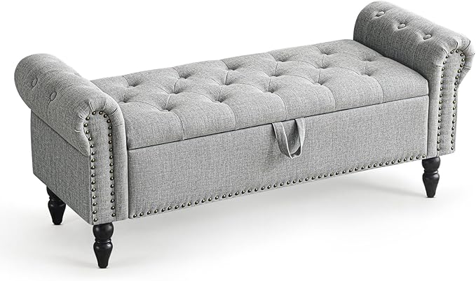 Furniliving 51” Bedroom Bench, End of Bed Bench by FurnilivingFurnitureforHome