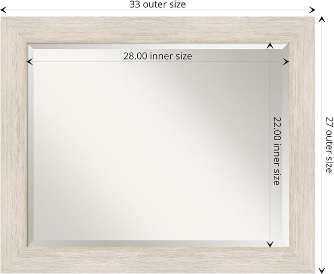 Amanti Art White Bathroom Mirror - Image 4