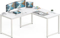 SHW 55 x 60 Inches Commercial-Grade L-Shape Corner Office Computer Desk by SHW
