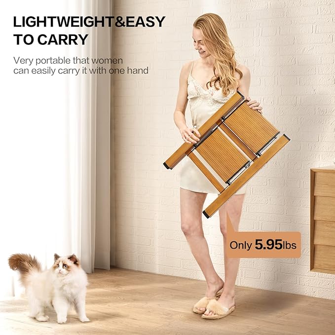 2 Step Ladder, Aluminum Lightweight Folding 2 Step Stool - Image 6