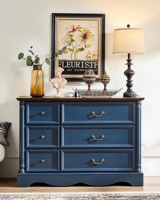 Farmhouse 6 Drawers Dresser for Bedroom - Image 7
