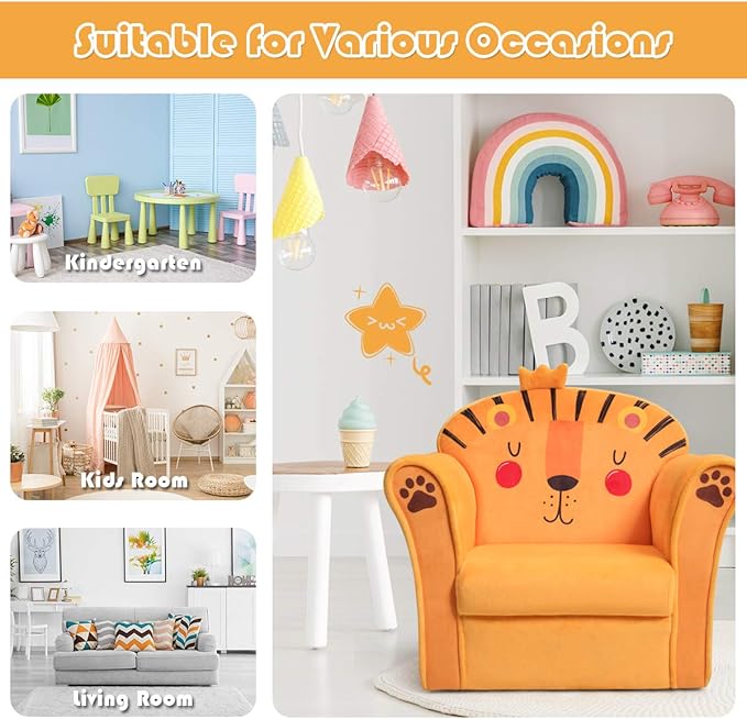Costzon Kids Couch, Children's Sofa Armrest Chair - Image 7