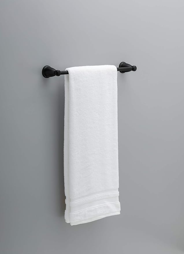 Franklin Brass Kinla 5-Piece Bathroom Set Matte Black 18" and 24" Towel Bar - Image 18