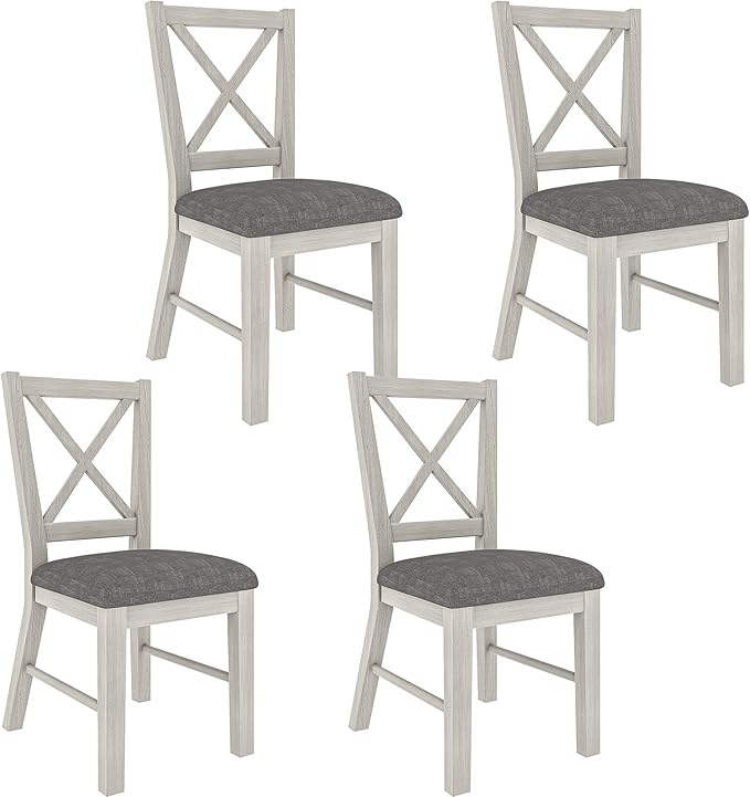 Solid Wood Dining Chairs Set of 4, Farmhouse Chairs by Peatuk