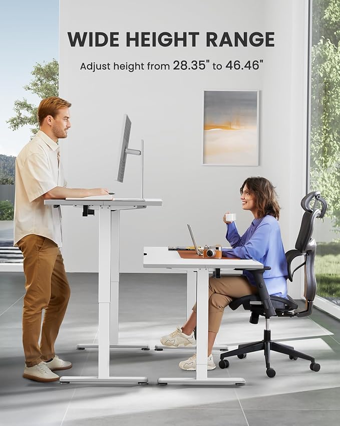 ErGear Height Adjustable Electric Standing Desk, 55 x 28 Inches Sit Stand up - Image 6