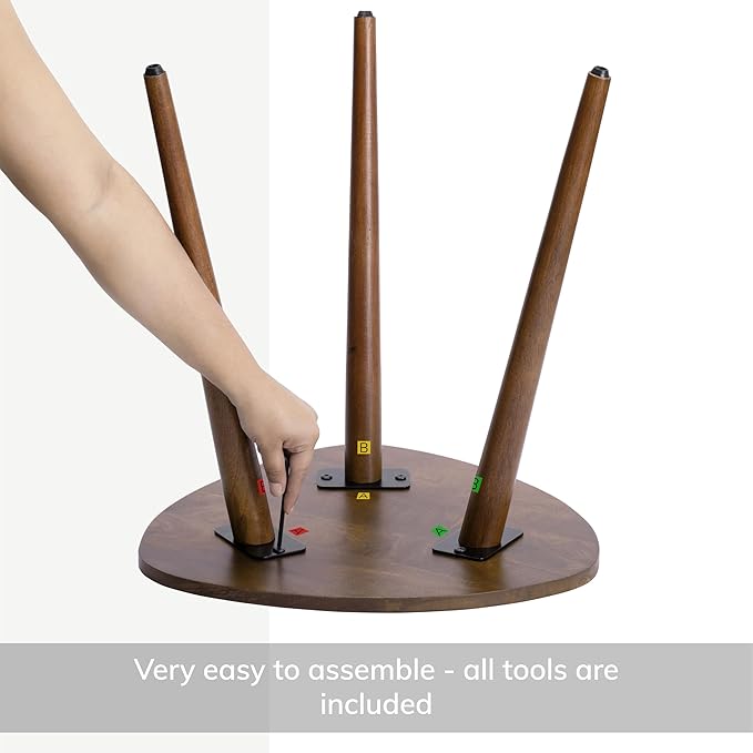 MH London Tri Pin Side Table I Handmade Natural Mango Wood, Naturally Moisture - Image 5