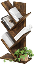 Furinno Tree Bookshelf 5-Tier Floor Standing Tree Bookcase, Amber Pine by Furinno-FitsYourSpaceFitsYourBudget