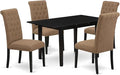 East West Furniture NOBR5-BLK-17 5 Piece Kitchen Set by EastWestFurniture
