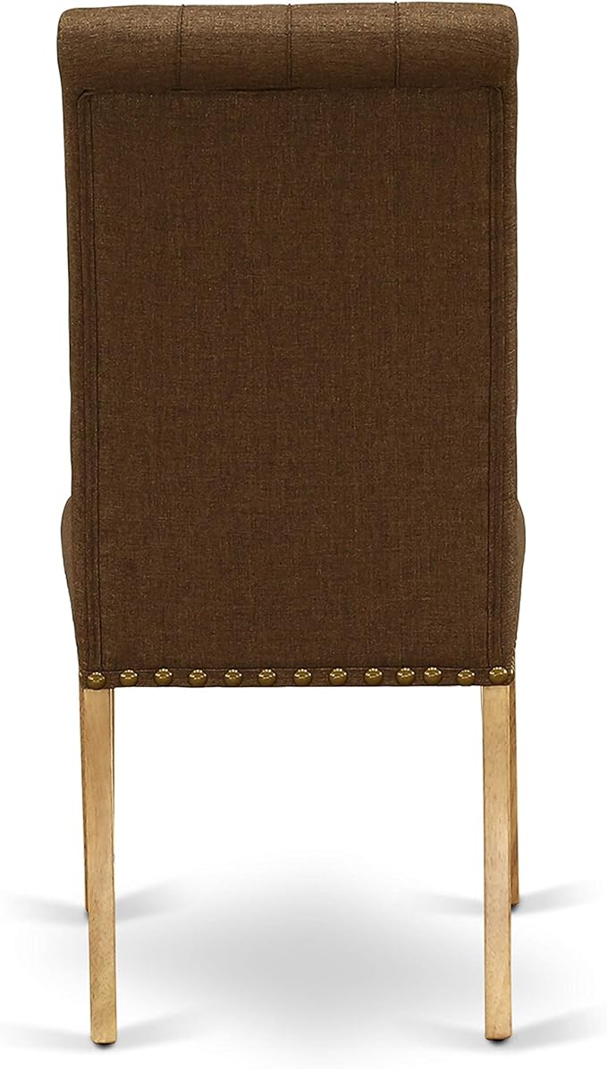 East West Furniture ESBR3-OAK-18 3 Piece Kitchen Table & Chairs Set Contains a - Image 9