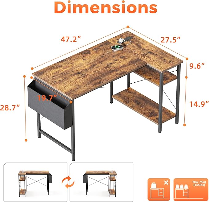 Small L Shaped Computer Desk - Image 2
