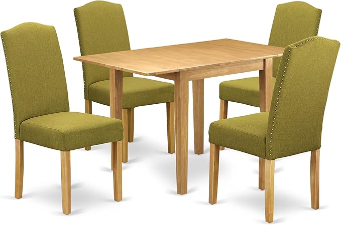 East West Furniture NDEN5-OAK-08 5 Piece Dining Set Includes a Rectangle Dining by EastWestFurniture