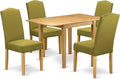 East West Furniture NDEN5-OAK-08 5 Piece Dining Set Includes a Rectangle Dining by EastWestFurniture