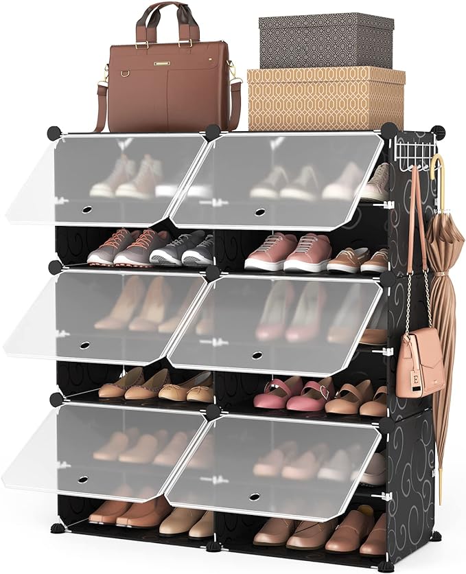 ROJASOP Portable Shoe Rack Organizer 6-Tier Shoe Cabinet 24-Pair shoe Storage by ROJASOP