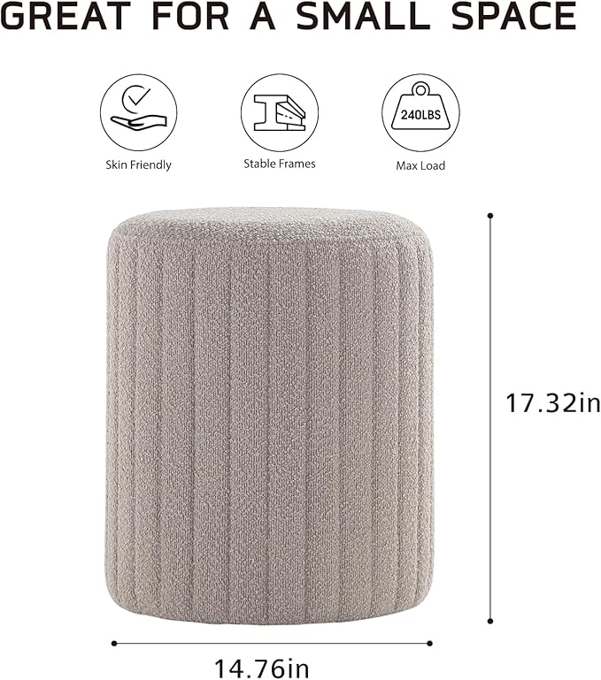 Get Set Style Modern Round Ottoman - Image 2