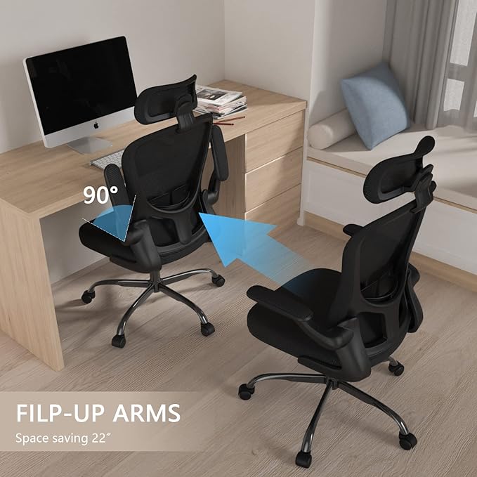 Office Chair, High Back Ergonomic Desk Chair, Breathable Mesh Desk Chair - Image 7