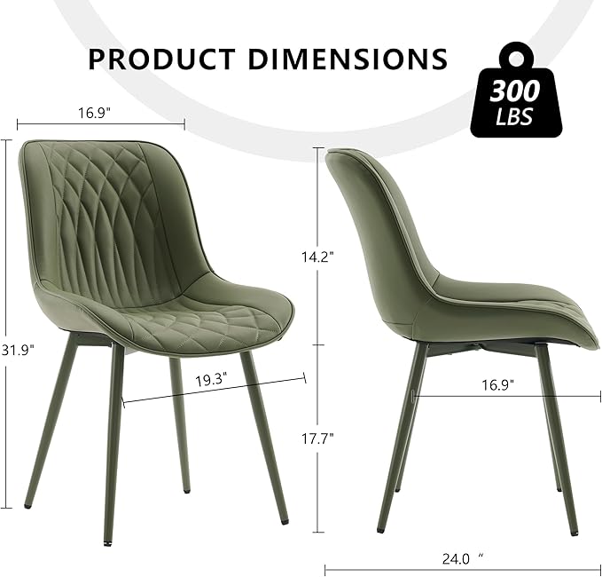 YOUNIKE Dining Chairs Set of 2 - Image 2