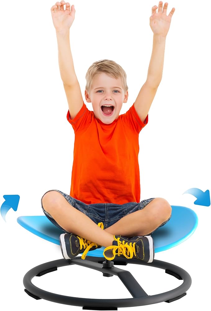 Spinning Chair for Autistic Kids, Sensory Swivel Spin Chair for Children by CHICAURA