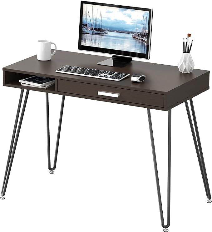 SHW Home Office Computer Hairpin Leg Desk by SHW