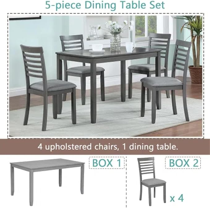 5-Piecern Dining Table Set, Kitchen Set - Image 2