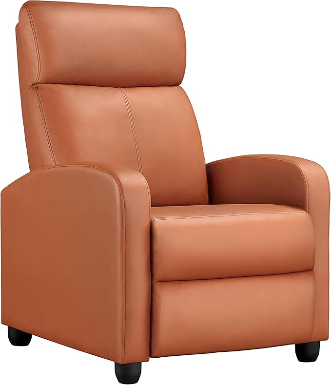 Yaheetech Recliner Chair PU Leather Recliner Sofa Home Theater Seating by Yaheetech