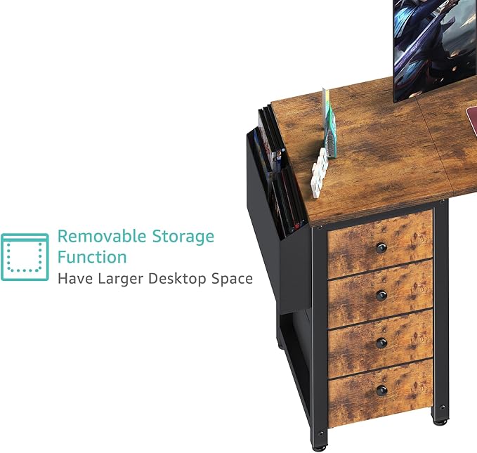 Lufeiya L Shaped Computer Desk - Image 9