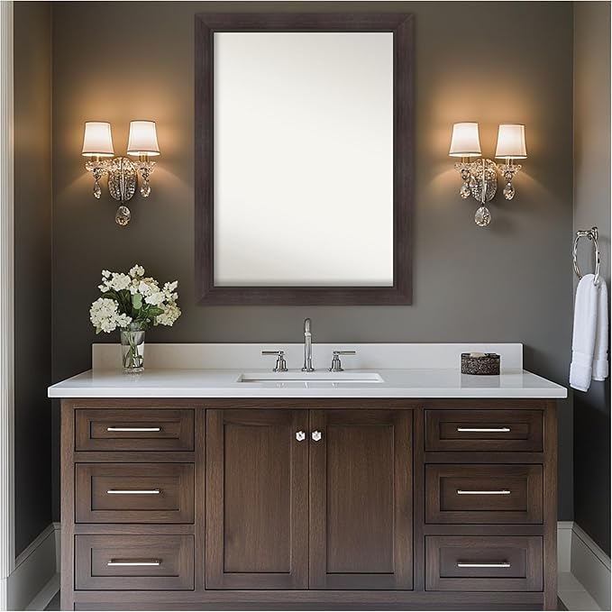 Amanti Art Brown Bathroom Mirror - Image 7