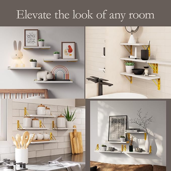 BAYKA Wall Shelves for Bedroom Decor, Floating Wall Shelves for Living Room - Image 4