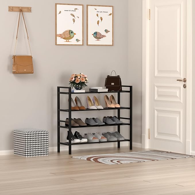 Haddockway Bamboo Shoe Rack for Closet, Free Standing Shoe Organizer - Image 2