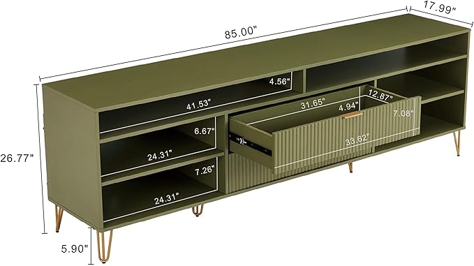 Manhattan Comfort Dumbo Mid Century Modern TV Stand - Image 3