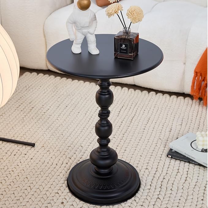 Chic Vintage Round Side Table - Image 9