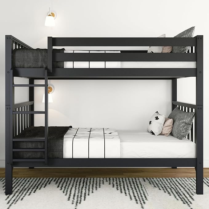 Max & Lily Bunk Bed, Scandinavian Modern Bunk Bed, Solid Wood Twin-Over-Twin - Image 3