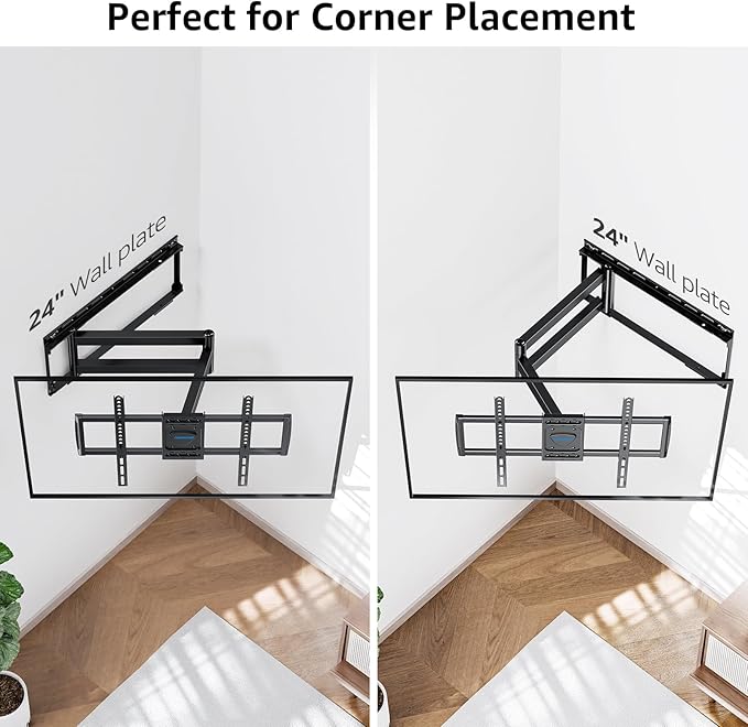 MOUNTUP Long Arm TV Wall Mount for Most 37''-82'' TVs, Corner TV Wall Mount - Image 4
