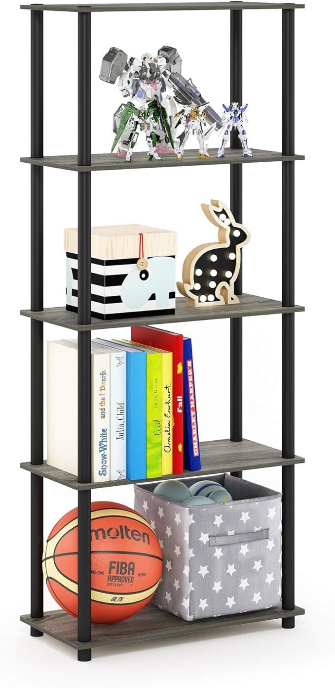 Furinno Turn-N-Tube 5-Tier Multipurpose Shelf / Display Rack / Storage Shelf / by Furinno-FitsYourSpaceFitsYourBudget