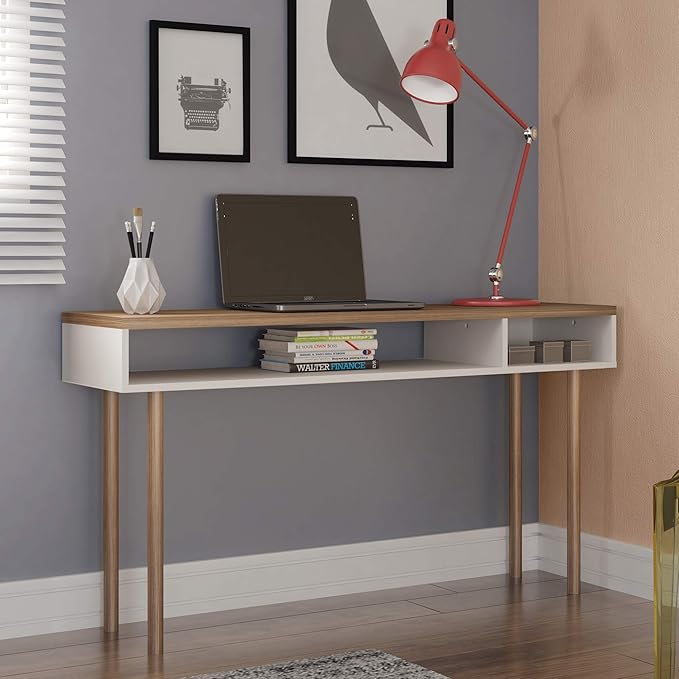 Manhattan Comfort Windsor Modern 2 Shelves Entryway Accent Console Table - Image 2