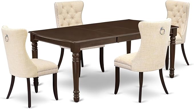East West Furniture DODA5-MAH-32 5 Piece Kitchen Table Set Consists of a by EastWestFurniture