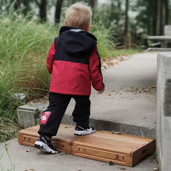 Wooden Platform 3.7" Height.One Step Stool Larger 31.5" by unununu