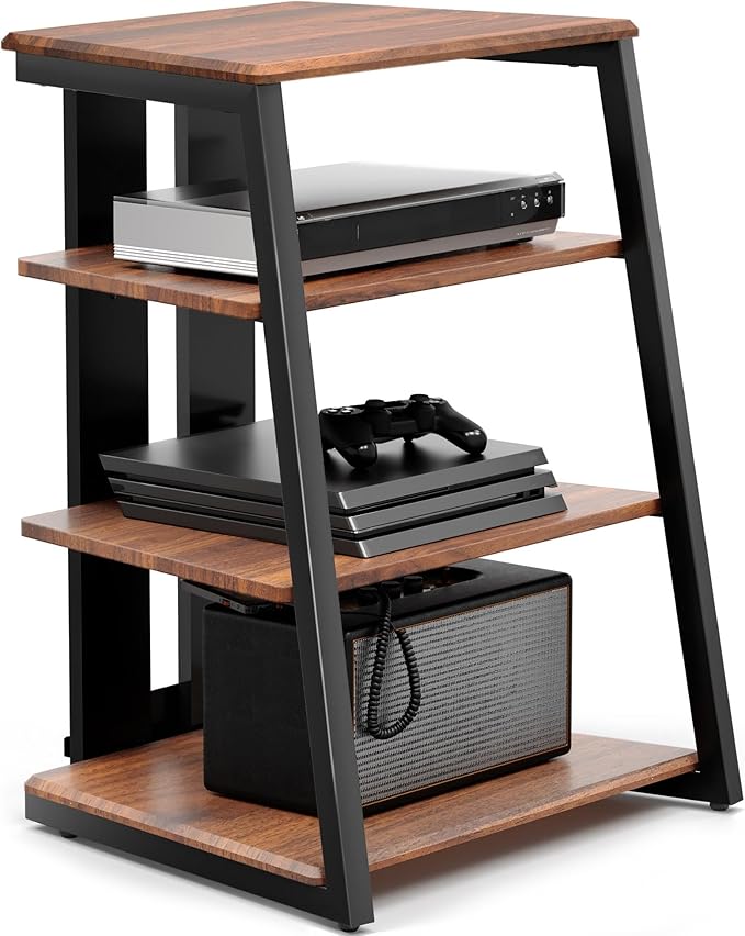 FITUEYES Design 4-Tier AV Media Stand Corner Shelf by FITUEYES