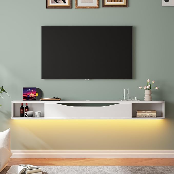 Floating TV Stand, Floating TV Console, Under TV Shelf - Image 2