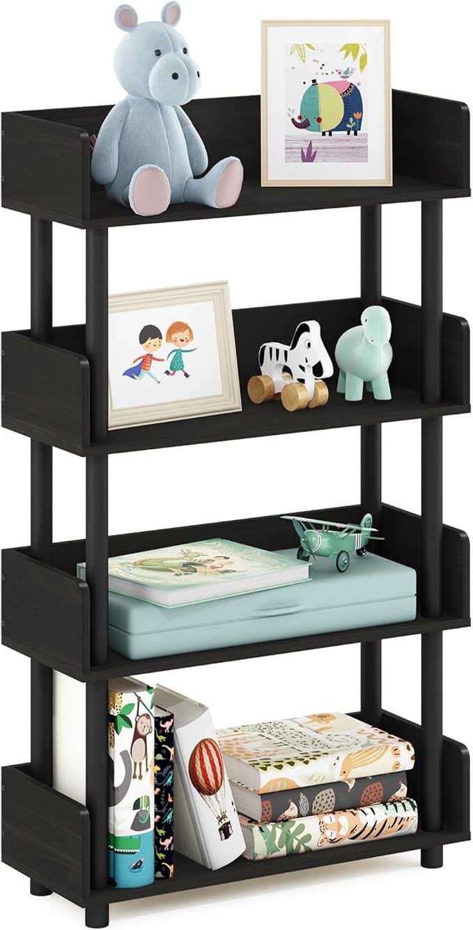 Furinno Turn-N-Tube 4-Tier Multipurposes Display Rack, Open Shelf Rack/Storage by Furinno-FitsYourSpaceFitsYourBudget