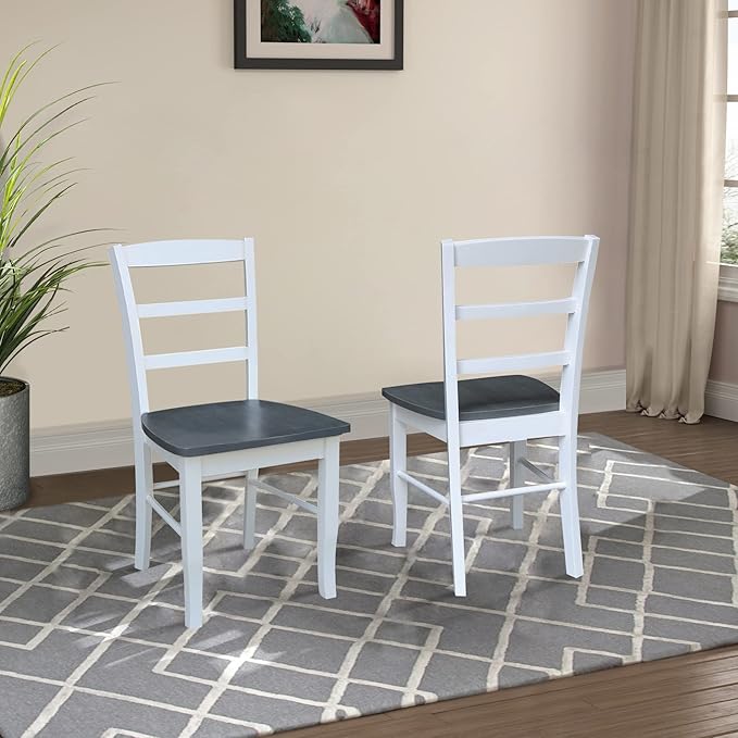 IC International Concepts Set of Two Madrid Ladderback Dining Chairs - Image 2